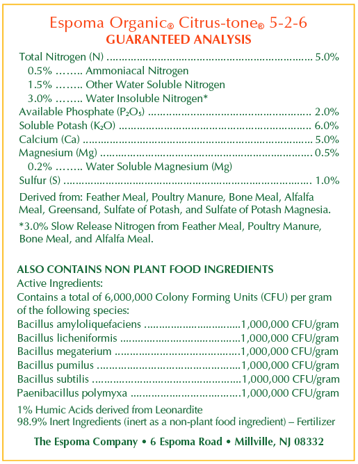 Espoma Organic Citrus-tone Fertilizer - Image 2